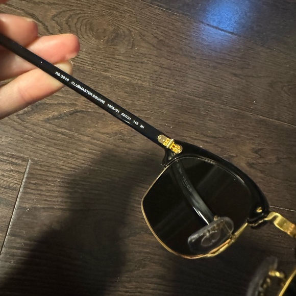 NEW RAY-BAN Gold LOGO☀️CLASSICS☀️RB3916 Clubmaster Square Legend with KIT - Picture 11 of 15
